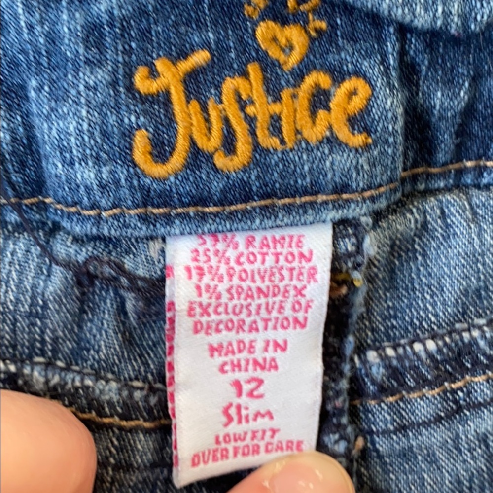 Girls size 12 slim Justice shorts - Picture 2 of 3